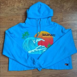 Aviator Nation Blue Palm Tree Music Festival Hoodie